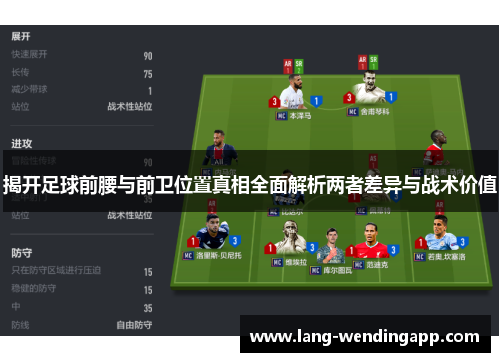 揭开足球前腰与前卫位置真相全面解析两者差异与战术价值