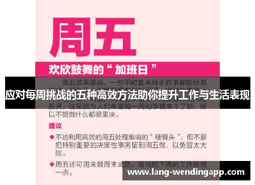 应对每周挑战的五种高效方法助你提升工作与生活表现