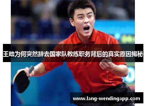 王皓为何突然辞去国家队教练职务背后的真实原因揭秘